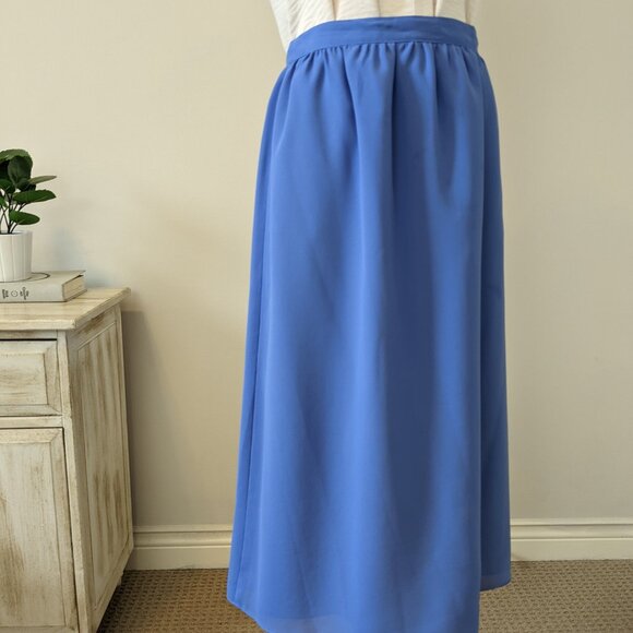 Vintage EATON Periwinkle/Lavender Midi Skirt – Size 6/8 - Picture 5 of 7